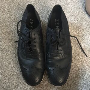 Cole Haan Black Leather Wingtip Derby